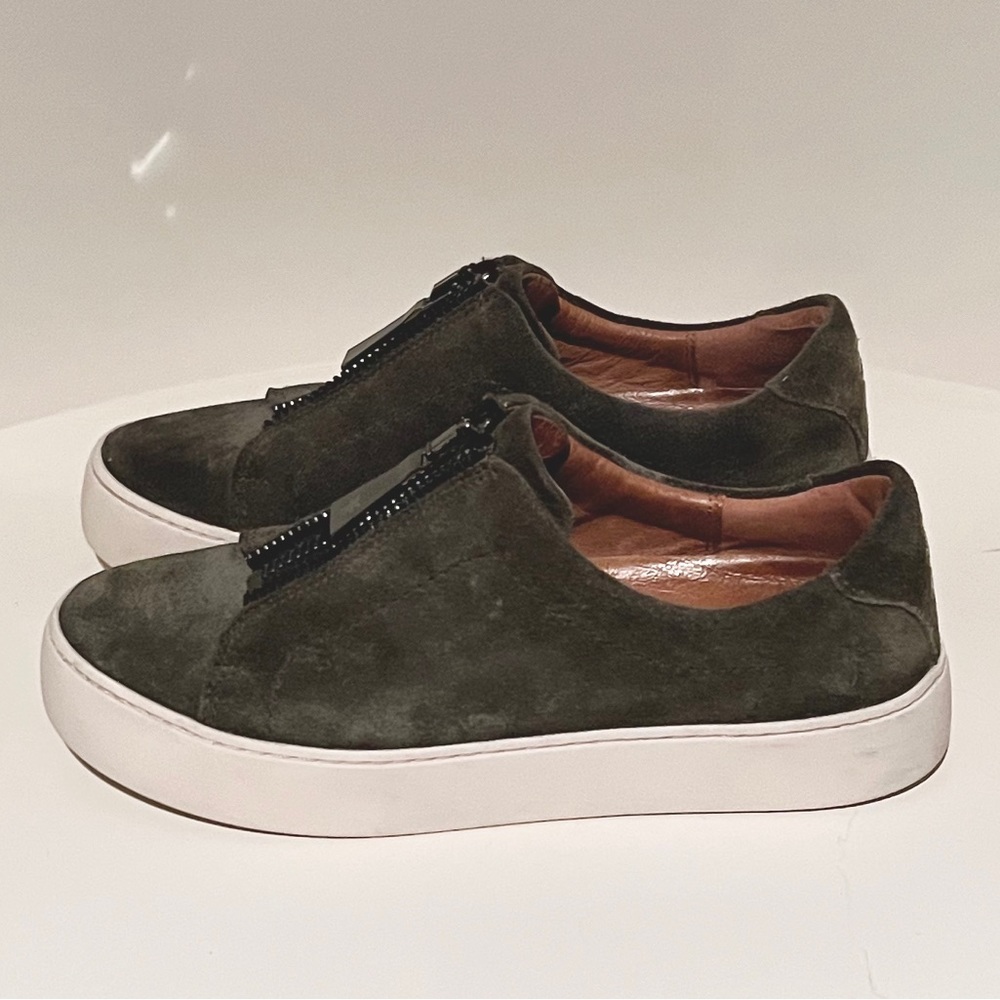 Frye Lena Suede Zip Sneakers